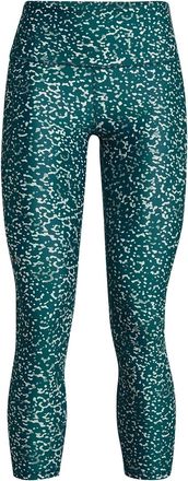 Under Armour Womens Warmup Bottoms Womens HeatGear Armour Printed Ankle Leggings, Tourmaline Teal, 1365338, Size XS