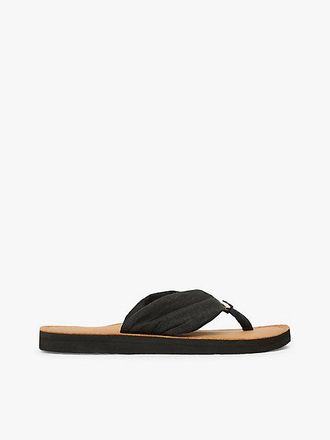 Tommy Hilfiger TH Monogram Plaque Hemp Flip-Flops