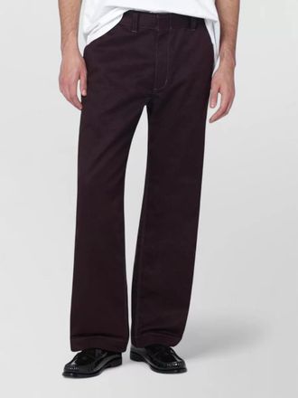 Needles cotton blend tailored trousers belt loops pockets