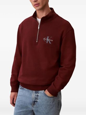 Calvin Klein zip-up sweater - Red