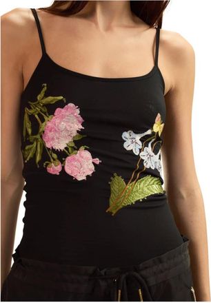 Cynthia Rowley Widfower Embroidered Tank Top - Dames - Tops zonder mouwen - Zwart - S - Tops