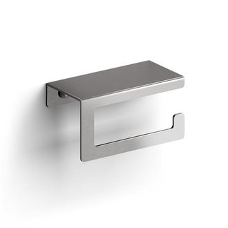 Clou Fold toiletrolhouder zonder klep gebogen model rvs gebors