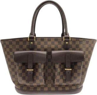 Louis Vuitton Pre-owned Damier Manosque Tote Bag - Dames - Vintage Shopper - Bruin - ONE Size - Vintage
