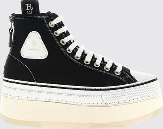 R13 Sneakers alte Courtney in pelle di vitello e tela con suola platform