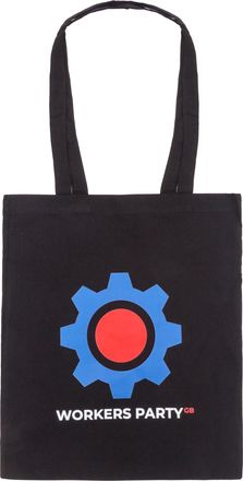 Generic Official Workers Party GB Tote Bag, Black Cotton with Logo Print