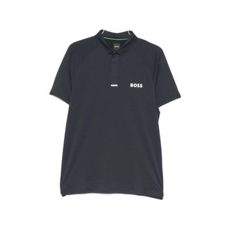 HUGO BOSS Logo-print Raglan-sleeve Polo Shirt