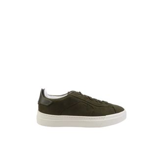 Santoni Tibe Low-top Sneakers - Heren - Schoenen - Groen - Maat: 40 EU Zijde