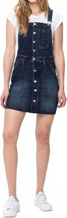 Judy Blue Frayed Hem Overall Skirt In Blue