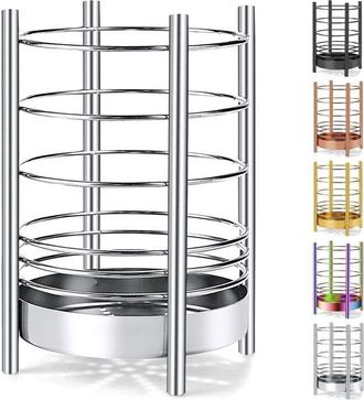 No Brand Soporte Para Utensilios De Acero Inoxidable - Accesorio De Cocina - 1 Pieza - Plateado