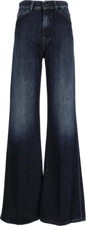 Dondup Amber Wide Jeans - Dames - Loose Fit Jeans - Blauw - W30 - Katoen - Jeans
