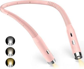 OEM L&aacute;mpara De Lectura Para El Cuello, L&aacute;mpara De Lectura Recargable Para Cama, Luz De Lectura Led Usb Para Viajes Y Acampadas (rosa)