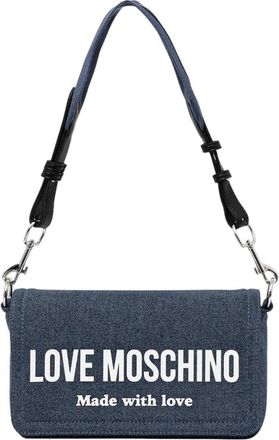 Love Moschino Denim Crossbody Tas - Dames - Schoudertassen - Blauw - ONE Size - Denim - Tassen