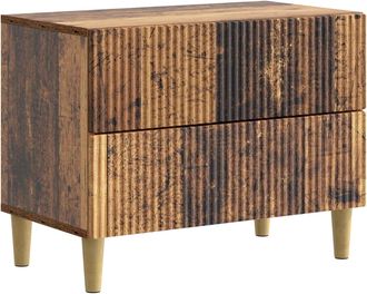 vidaXL Armario De Noche Con Caj&oacute;n Madera Envejecida 62 X 34,5 X 48 Cm Vidaxl