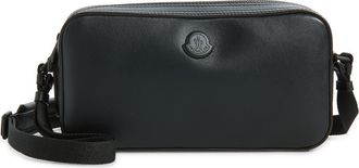 Moncler Carlo Leather Crossbody Bag in Black at Nordstrom