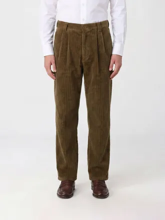 A.P.C. A. P.C. Ricky Wide-Leg Cotton Trousers with Pleats and Mid-Rise Waist