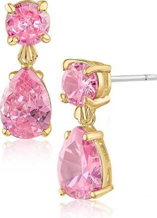 Kenneth Jay Lane Cubic Zirconia Drop Earrings in Pink/Gold at Nordstrom Rack