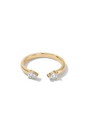 Miranda Frye Lyra Cubic Zirconia Open Ring in Gold at Nordstrom, Size 11