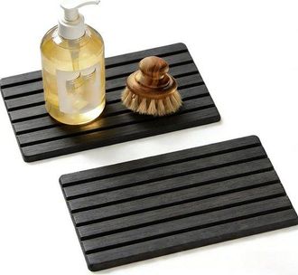 OEM 2 Posavasos De Diatomita, Piedra Absorbente, 21 X 10 Cm, Bandeja De Lavabo De Secado R&aacute;pido, Rectangular, Plantas Y Art&iacute;culos De Aseo, Gris