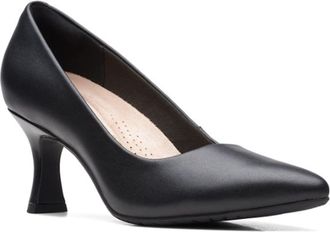 Clarks Womens Kataleyna Gem Pump, Black Leather, 7.5 UK