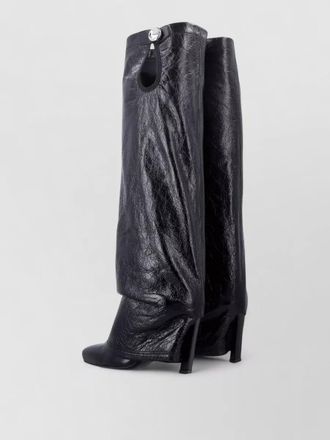 The Attico leon knee high pointed toe stiletto boots