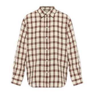 R&oacute;he Shirts, female, Beige, Size: XS Plaid Pattern Shirt