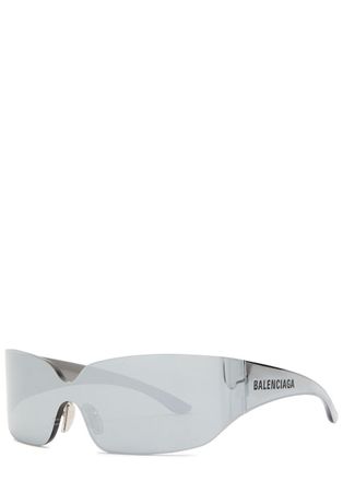 Balenciaga Mask Wrap-around Sunglasses - Silver - One Size