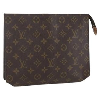 Louis Vuitton Pre-owned Clutches, female, Brown, Size: ONE SIZE Pre-owned Canvas Clutch