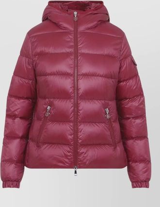 Moncler down hooded quilted short puffer jacket