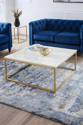 Julian Bowen Scala Square Coffee Table in Gold