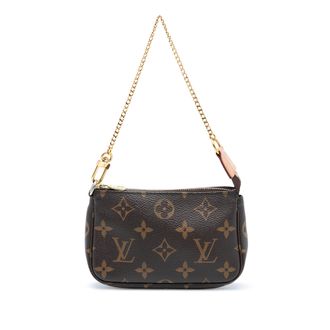 Louis Vuitton Pre-owned Womens Monogram Mini Pochette Accessoires - Brown Textile - One Size