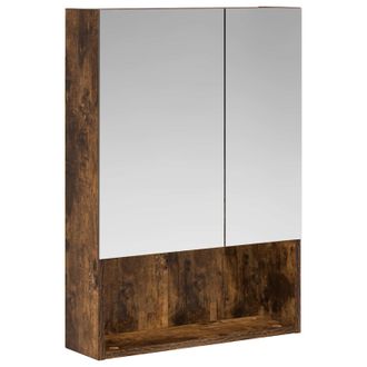 vidaXL Armario Con Espejo De Ba&ntilde;o Roble Ahumado 50 X 14,5 X 70 Cm Vidaxl
