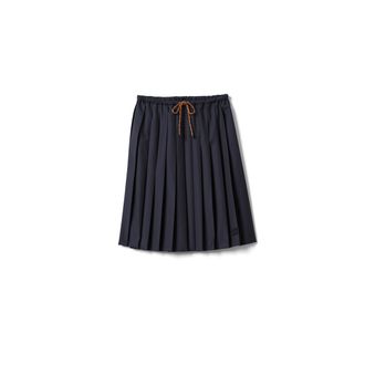 Miu Miu Pleated Batavia Skirt, Woman, Navy, Size 38