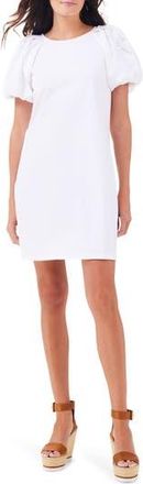 Nic+Zoe Puff Sleeve Cotton T-Shirt Dress in Paper White at Nordstrom Rack, Size Small