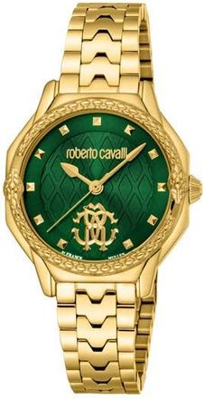Roberto Cavalli Bracelet Watch, 32mm in Gold at Nordstrom Rack