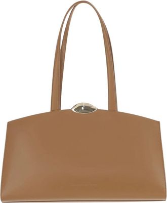 Benedetta Bruzziches Leren Tote Bag met Magnetische Sluiting - Dames - Schoudertassen - Bruin - ONE Size - Leer - Tassen
