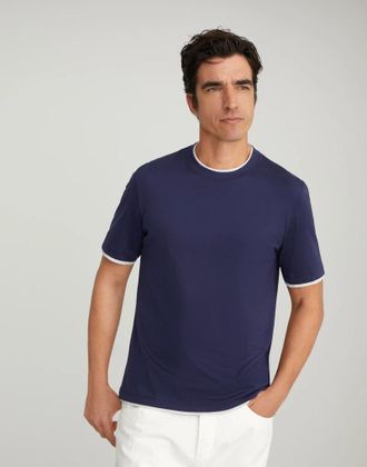 Brunello Cucinelli Bicolor Cotton Mens T-Shirt