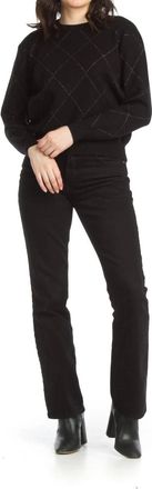 Papillon Knit Sweater With Lurex Detail In Black