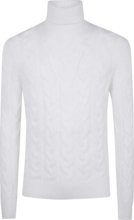 Gran Sasso Turtle Neck Ciclista Sweater - Heren - Coltruien - Wit - 2XL - Wol - Truien & Vesten