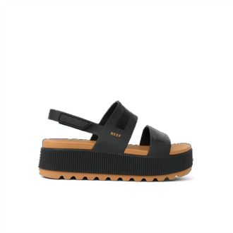Reef Womens Water Vista Higher Platform Sandal In Black
