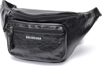 Balenciaga Black Leather Sling Bag (Pre-Owned)