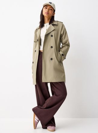 Only Womens Belted double-breasted trench coat