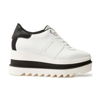 Stella McCartney Schoenen, Dames, Wit, 37 1/2 EU, Sneakelyse Platform Sneakers met veters