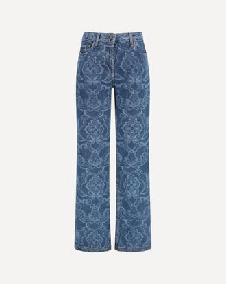 Etro Ornamental jacquard denim Jeans Female 28