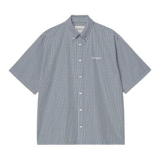 Carhartt Work in Progress Carhartt Wip, Short Sleeve Shirts, male, Blue, Size: M S/S Groff Shirt