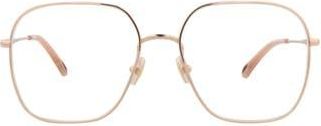 Chloé 59mm Square Optical Glasses in Light Gold Transparent at Nordstrom Rack