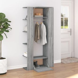 vidaXL Mobili da Corridoio 2 pz Grigio Sonoma in Legno Multistrato - Vidaxl