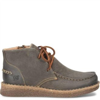 Born Womens Analia Moc-Toe Ankle Boot In Dark Gray