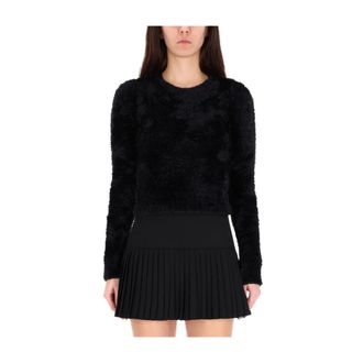 Marine Serre Jersey de cuello redondo - Knitwear - Mujer - Negro - L