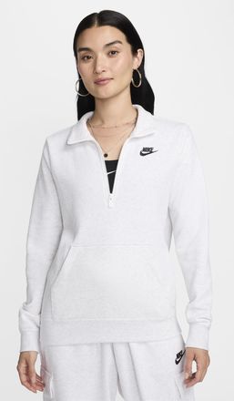 Nike Womens Nike Sportswear Club Fleece 1/2-Zip Sweatshirt in Brown | DQ5838-051