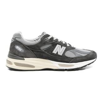 New Balance Sneakers, male, Brown, Size: 13 1/2 US 991v2 Made in UK